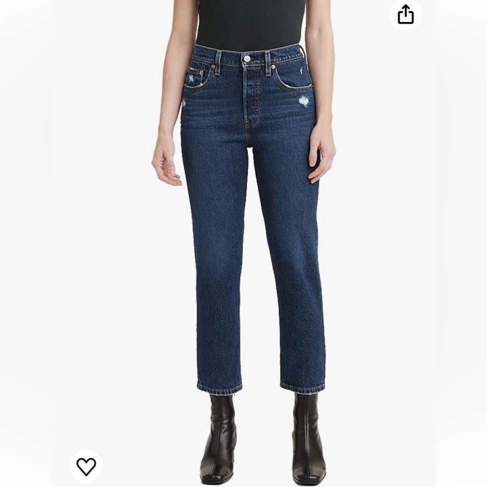 NWT Levi’s Women’s 501 Original Cropped Dark Denim Jeans 28x26